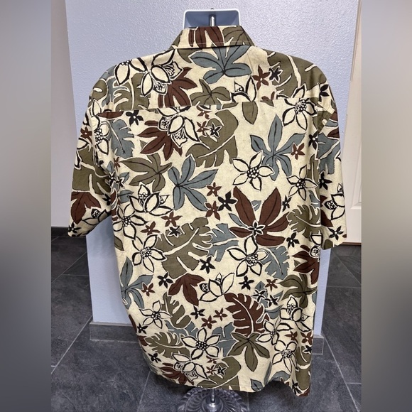 Vintage Burma Bibas Hawaiian Tropical Print Short Sleeve Button Up Shirt - Picture 3 of 5